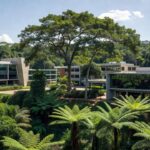 Campus do IFRO em Rondônia com prédios e vegetação, simbolizando vagas do PSS 2026/2