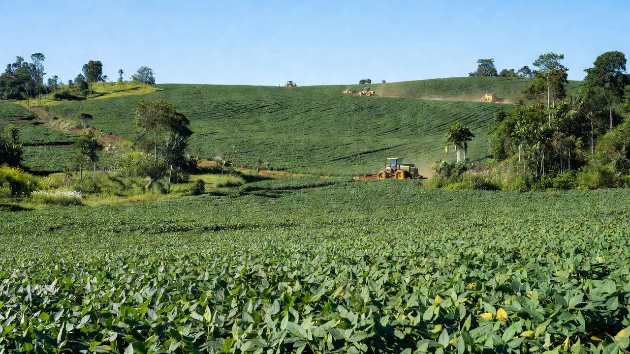 Lavoura de soja representando o agronegócio rondoniense homenageado pela Faperon e Senar