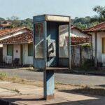 Cabine telefônica em Ji-Paraná representando contatos de emergência
