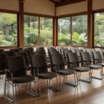 Sala de conferências para debate sobre saúde mental e NR-1 em Ji-Paraná, Rondônia