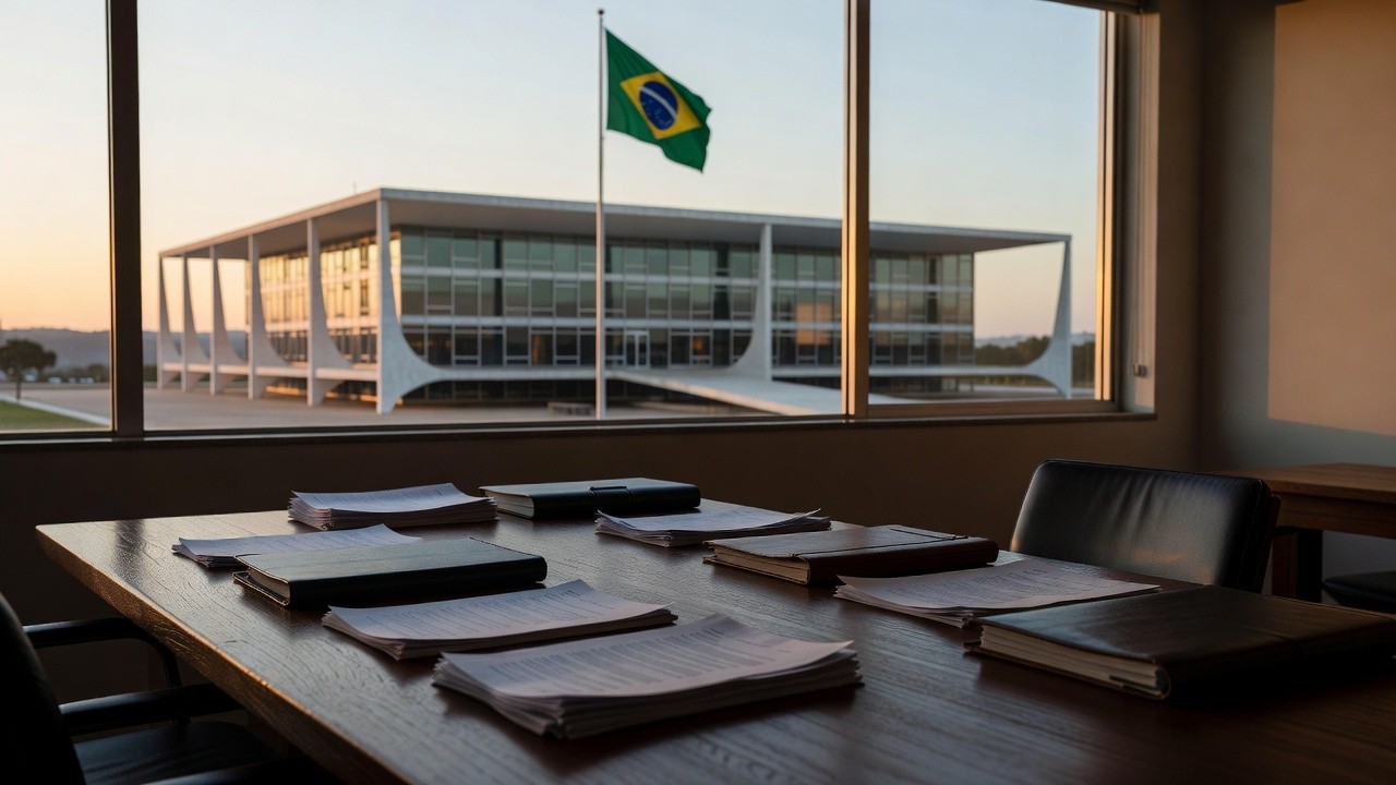 Documentos oficiais no Palácio do Planalto representando pedido de desculpas do governo brasileiro pelo desaparecimento