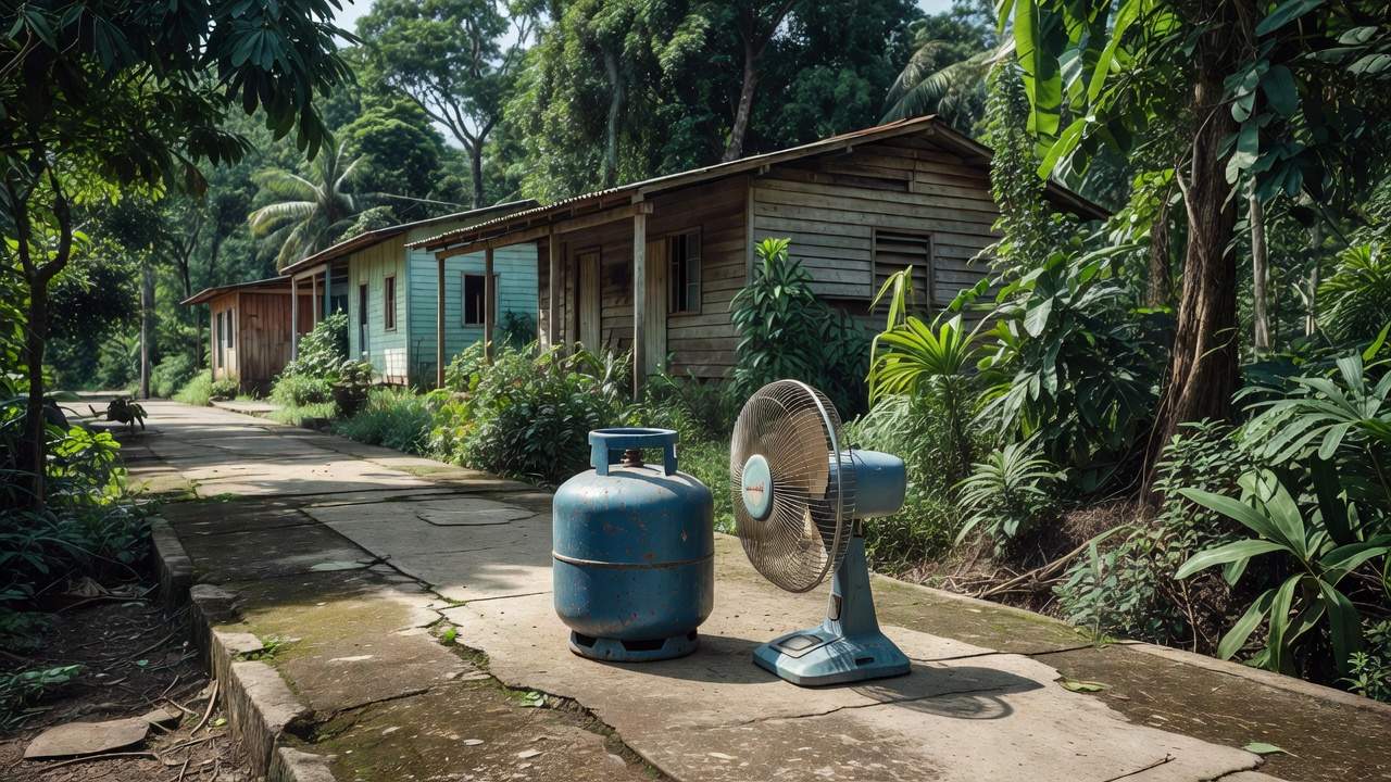Botijão de gás e ventilador em rua de Porto Velho após briga por venda