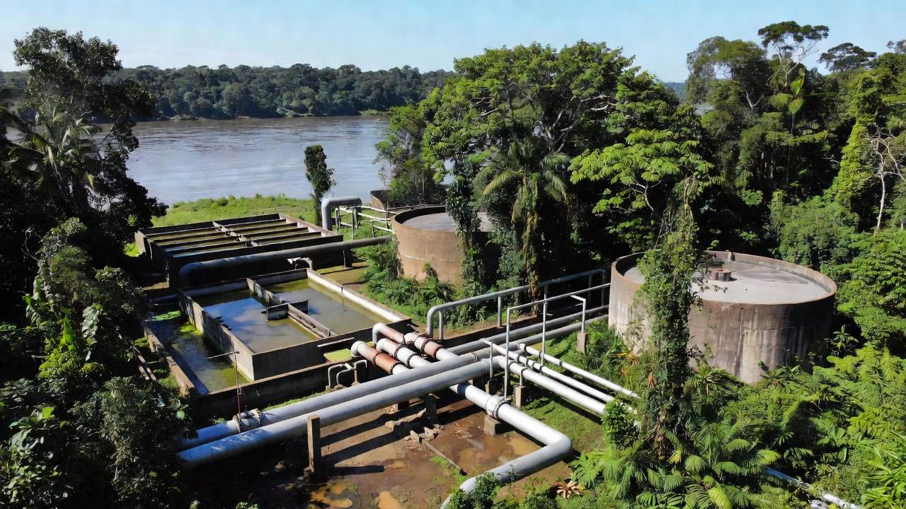 Estação de tratamento de água e esgoto em Rondônia