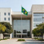 Fachada de tribunal do trabalho no Brasil representando acordo entre TRT-14 e TRT-5