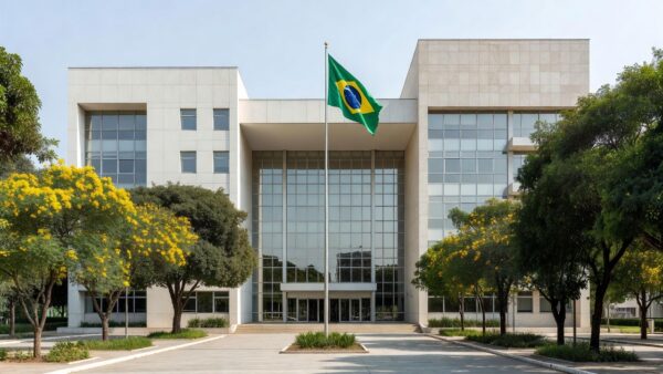 Fachada de tribunal do trabalho no Brasil representando acordo entre TRT-14 e TRT-5
