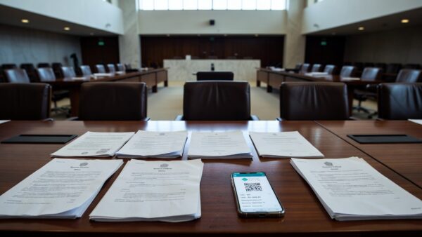 Senado Federal com smartphone representando aprovação do Pix Pensão automática