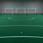 Quadra de futsal com sistema de vídeo suporte no Estadual