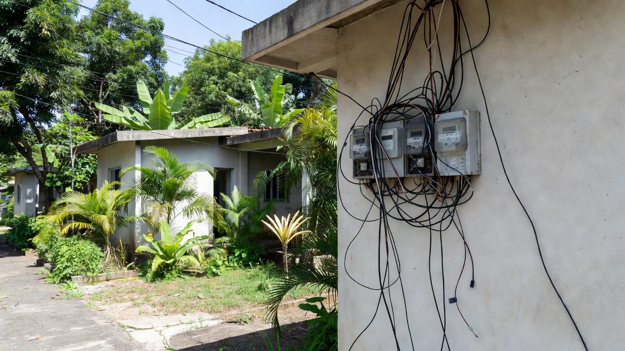 Medidores de energia com ligações irregulares em condomínio de Ji-Paraná