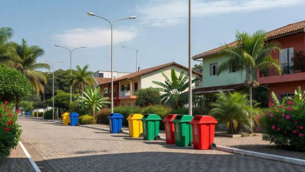 Contêineres de coleta seletiva instalados pela Prefeitura de Jaru