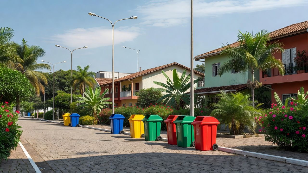 Contêineres de coleta seletiva instalados pela Prefeitura de Jaru