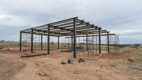 Canteiro de obra pública em Colorado do Oeste com equipamentos de soldagem