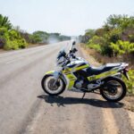 Motocicleta da PRF em rodovia brasileira após tentativa de furto