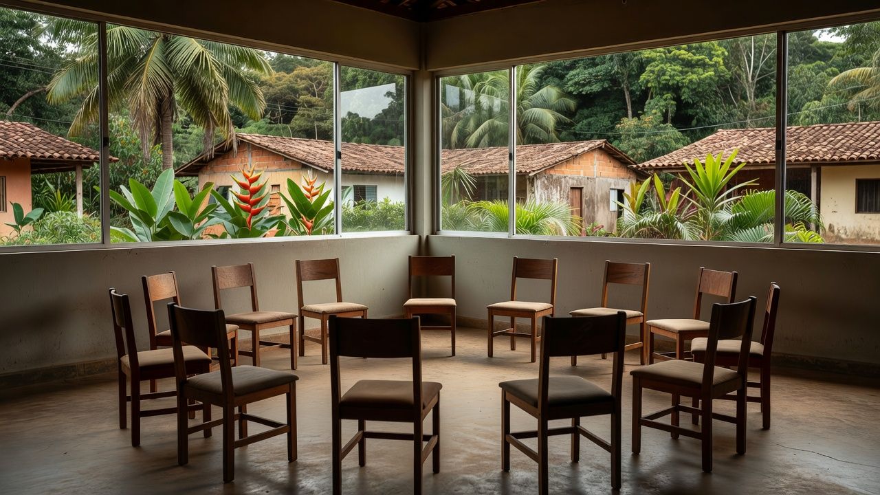 Sala de reuniões comunitária na zona Leste de Porto Velho sobre escala de trabalho
