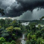 Chuvas intensas na floresta amazônica do Amazonas e Roraima
