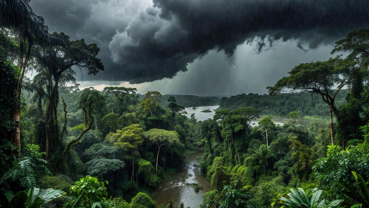 Chuvas intensas na floresta amazônica do Amazonas e Roraima