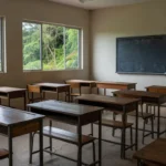 Sala de aula vazia em escola pública de Porto Velho representando reajuste do piso do magistério
