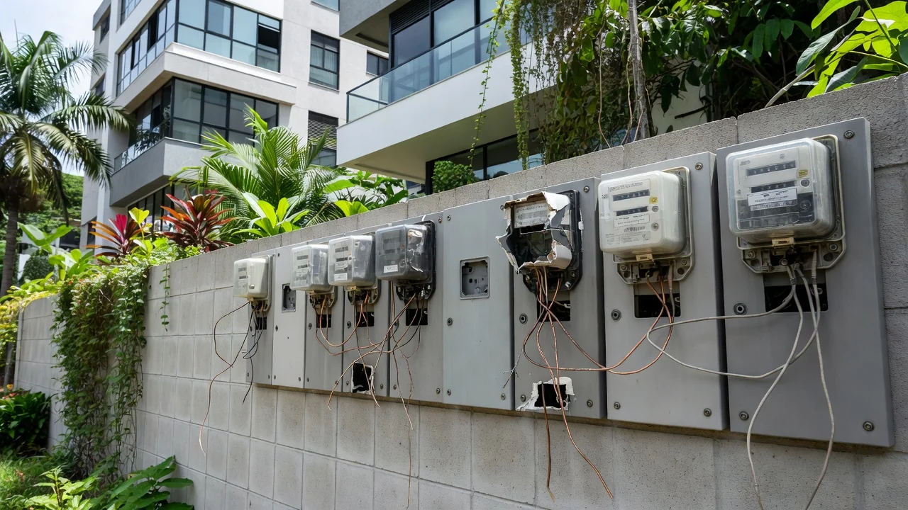Medidores de energia fraudados em condomínio de luxo e clínica em Porto Velho