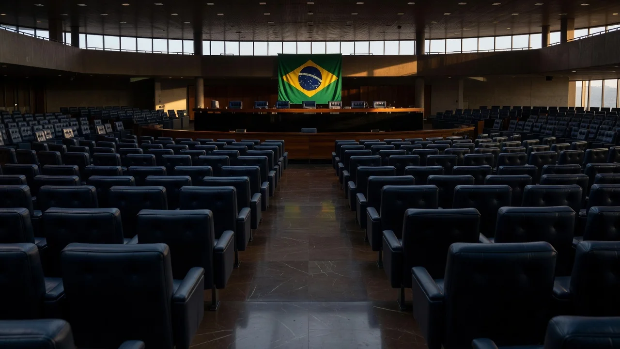 Plenário do Senado Federal em Brasília representando apoio político para governador 2026