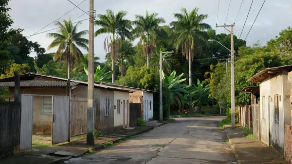 Rua residencial no bairro Cidade Nova, Porto Velho, onde cadela pitbull Pandora desapareceu