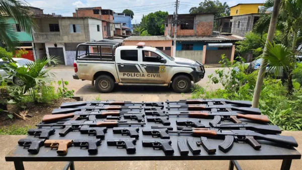 Armas apreendidas pela Polícia Civil em Porto Velho