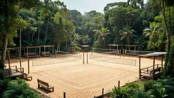 Arena de beach tennis em Porto Velho, foco em furto de energia.