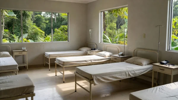 Maternidade em hospital de Rondônia com leitos e equipamentos médicos