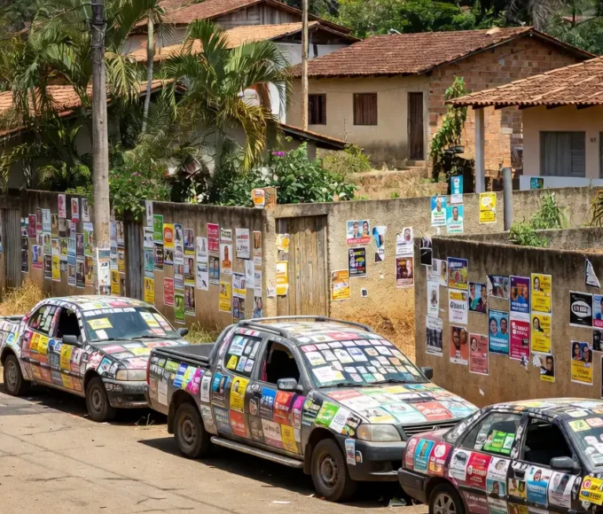 Adesivaço de campanha à reeleição em Jaru, Rondônia
