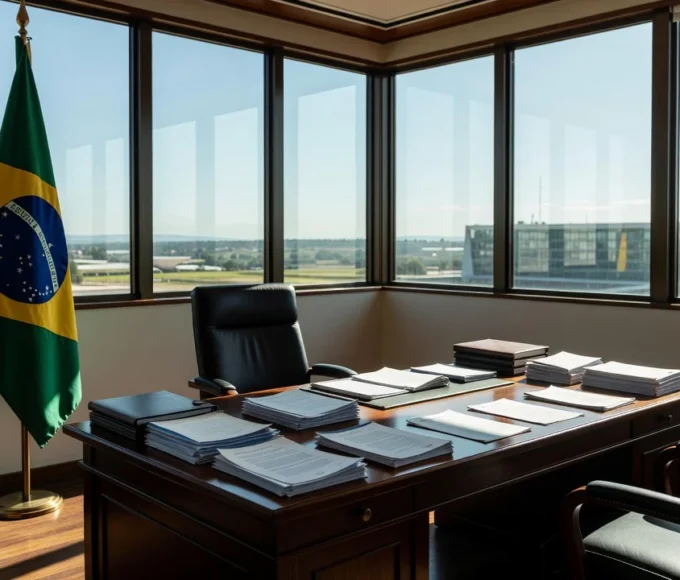 Gabinete da Casa Civil com mesa organizada simbolizando estabilidade política