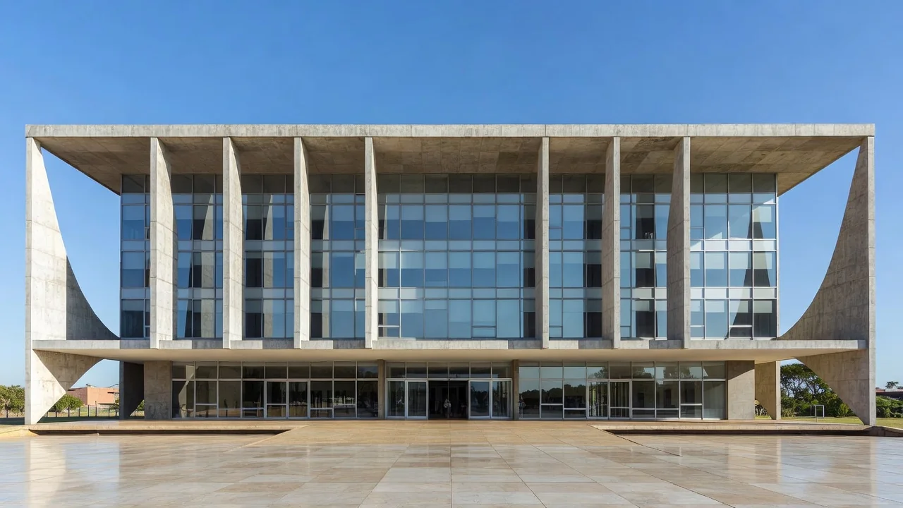 Fachada do STJ em Brasília representando decisão judicial sobre candidato a policial penal